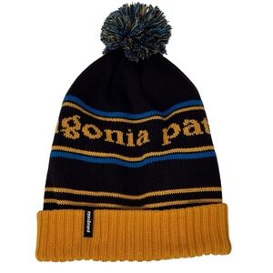 NWOT Patagonia Powder Town Beanie Park Stripe Dried Mango BROWN One Size Unisex